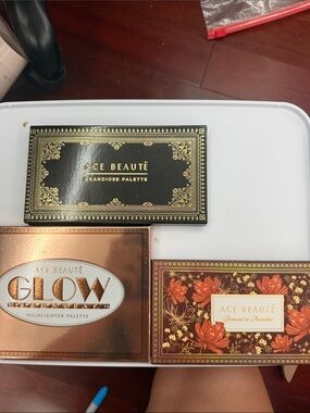 Ace Beaute Eyeshadow Palettes in Black, Rose Gold & Floral Brown